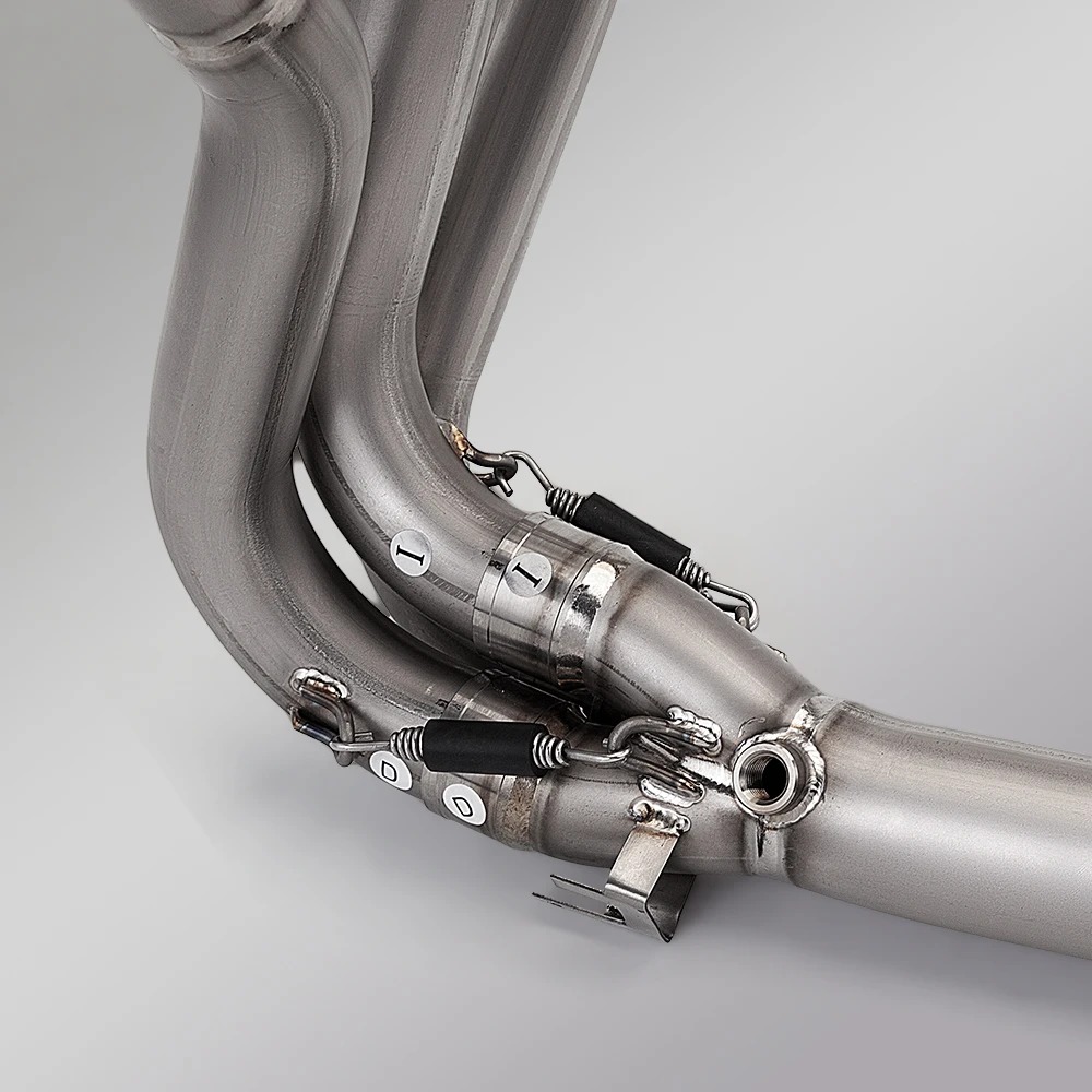 Original Muffler Triple 765 System Titanium Alloy Motorcycle Exhaust Pipe Fitting Front Link New Condition for 2017-2024 Models